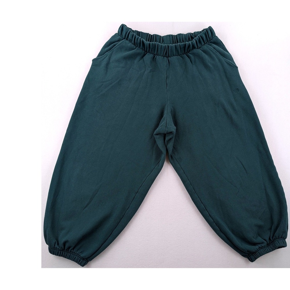 Victoria's Secret PINK Sweatpants Womens Large Green Fleece Joggers